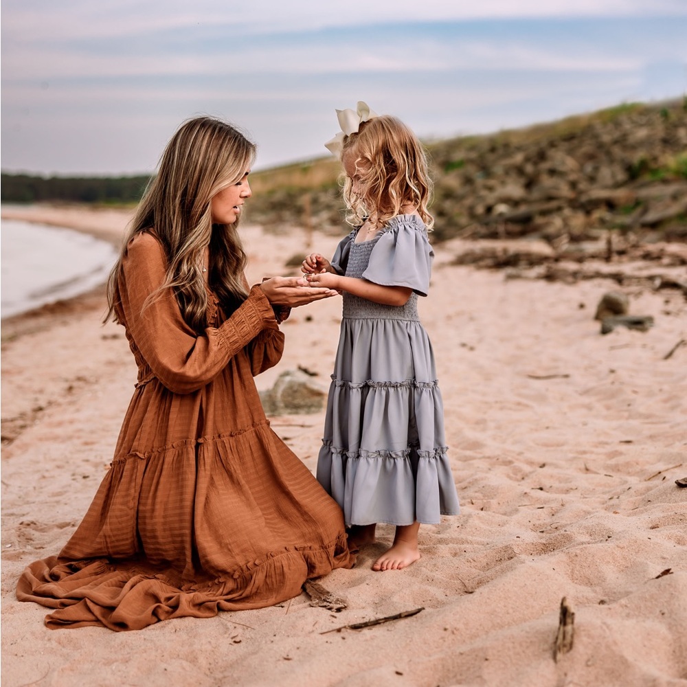 Boho brown maxi dress worn once for these pictures.
